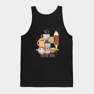 Coffee Time Mugs Tank Top